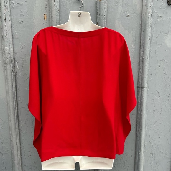 Eileen Fisher Red Cold shoulder blouse, size xxs - Picture 8 of 10